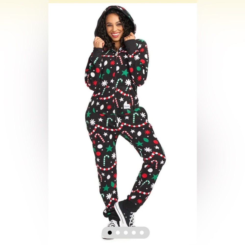 Tipsy Elves Black and Red Holiday Onesie